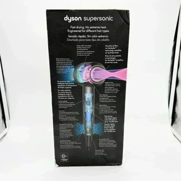 BRAND NEW IN BOX Dyson Supersonic Hair Dryer HD07 White/Silver attachments - Picture 6 of 7